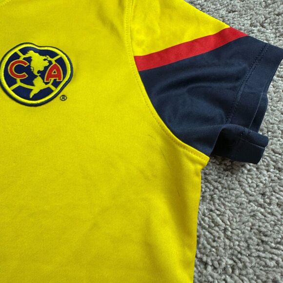 Club America Aguilas Jersey Mens Medium Yellow Black Soccer Futbol Read - Picture 7 of 16
